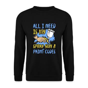Auto Body Painter Auto Maler Sprayer - Unisex Sweatshirt - black - Front - Alina (178cm) & Michal (187cm)