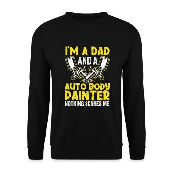 Car Painter Sprayer Paints - Unisex Sweatshirt - black - Front - Alina (178cm) & Michal (187cm)