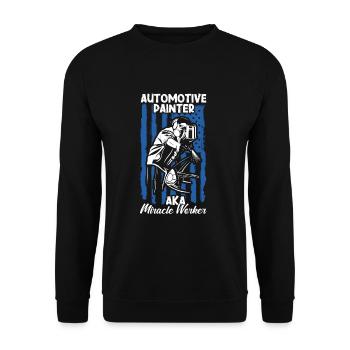 Car Painter Sprayer Paints - Unisex Sweatshirt - black - Front - Alina (178cm) & Michal (187cm)