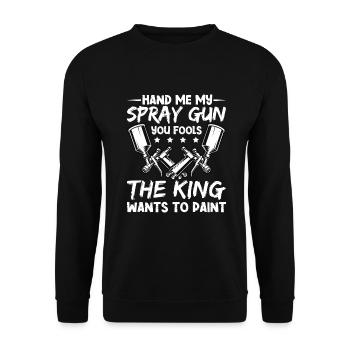 Car Painter Sprayer Paints - Unisex Sweatshirt - black - Front - Alina (178cm) & Michal (187cm)