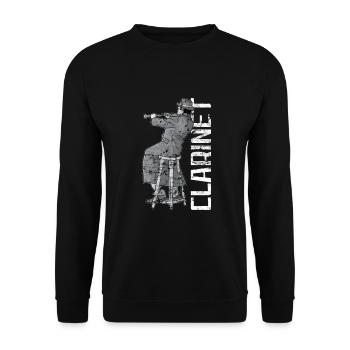 Clarinet Player Orchestra Musicians - Unisex Sweatshirt - black - Front - Alina (178cm) & Michal (187cm)