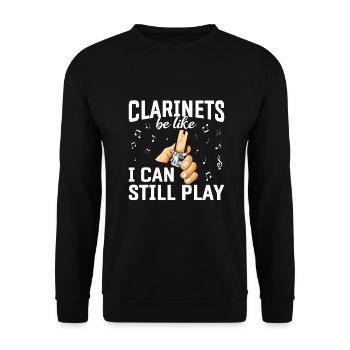 Clarinettiste Musiciens d’orchestre - Sweat-shirt Unisexe - noir - Devant - Alina (178cm) & Michal (187cm)