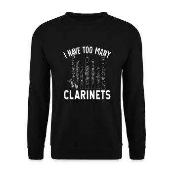Clarinet Player Orchestra Musicians - Unisex Sweatshirt - black - Front - Alina (178cm) & Michal (187cm)