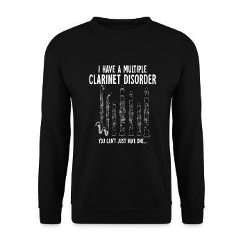 Clarinet Player Orchestra Musicians - Unisex Sweatshirt - black - Front - Alina (178cm) & Michal (187cm)