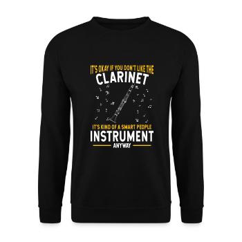 Clarinettiste Musiciens d’orchestre - Sweat-shirt Unisexe - noir - Devant - Alina (178cm) & Michal (187cm)