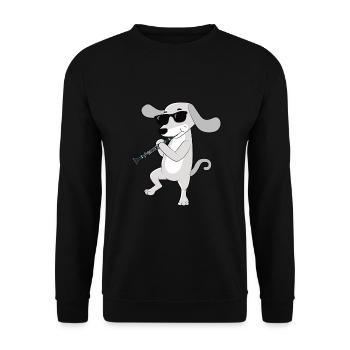 Klarinette Player Orchestra Musiker - Unisex Pullover - Schwarz - Vorne - Alina (178cm) & Michal (187cm)