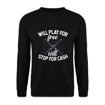 Clarinettiste Musiciens d’orchestre - Sweat-shirt Unisexe - noir - Devant - Alina (178cm) & Michal (187cm)