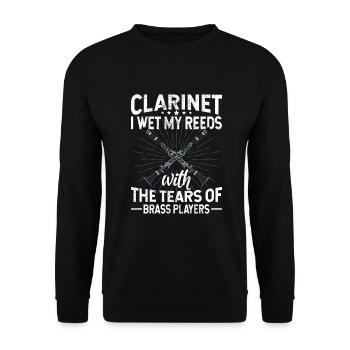 Clarinet Player Orchestra Musicians - Unisex Sweatshirt - black - Front - Alina (178cm) & Michal (187cm)