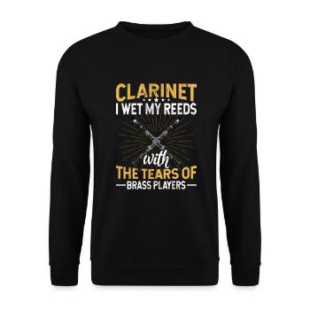 Clarinet Player Orchestra Musicians - Unisex Sweatshirt - black - Front - Alina (178cm) & Michal (187cm)