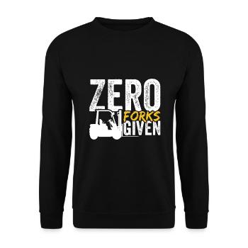 Gabelstapler - Unisex Pullover - Schwarz - Vorne - Alina (178cm) & Michal (187cm)