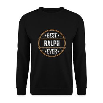 Meilleur cadeau Ralph Ever First Name Name - Sweat-shirt Unisexe - noir - Devant - Alina (178cm) & Michal (187cm)