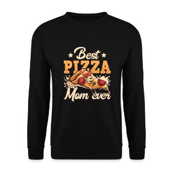Pizza Baker Make your own pizza - Unisex Sweatshirt - black - Front - Alina (178cm) & Michal (187cm)