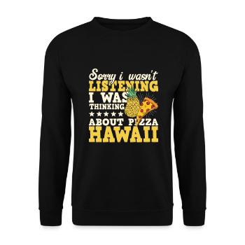 Pizza Baker Faites votre propre pizza - Sweat-shirt Unisexe - noir - Devant - Alina (178cm) & Michal (187cm)