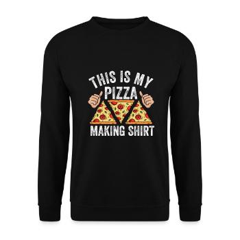 Pizza Baker Faites votre propre pizza - Sweat-shirt Unisexe - noir - Devant - Alina (178cm) & Michal (187cm)
