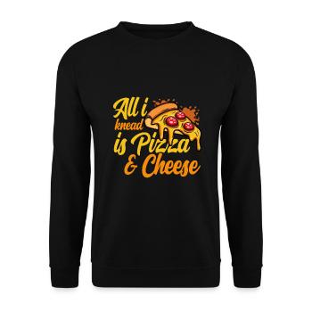 Pizza Baker Faites votre propre pizza - Sweat-shirt Unisexe - noir - Devant - Alina (178cm) & Michal (187cm)