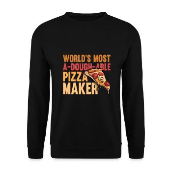 Pizza Baker Faites votre propre pizza - Sweat-shirt Unisexe - noir - Devant - Alina (178cm) & Michal (187cm)