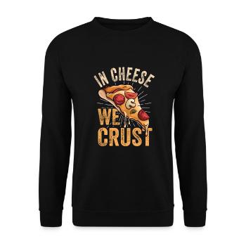 Pizza Baker Make your own pizza - Unisex Sweatshirt - black - Front - Alina (178cm) & Michal (187cm)