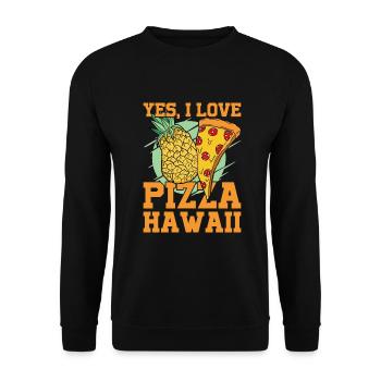 Pizza Baker Make your own pizza - Unisex Sweatshirt - black - Front - Alina (178cm) & Michal (187cm)