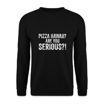 Pizza Baker Faites votre propre pizza - Sweat-shirt Unisexe - noir - Devant - Alina (178cm) & Michal (187cm)