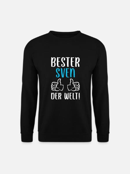 Sven Vorname Name Geburtstag - Unisex Pullover - Schwarz
