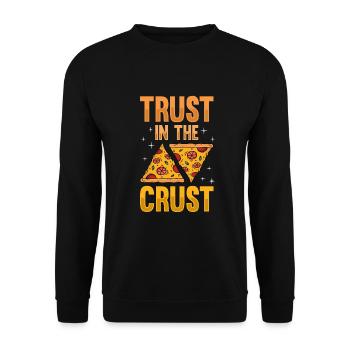 Pizza Baker Make your own pizza - Unisex Sweatshirt - black - Front - Alina (178cm) & Michal (187cm)