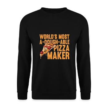 Pizza Baker Make your own pizza - Unisex Sweatshirt - black - Front - Alina (178cm) & Michal (187cm)