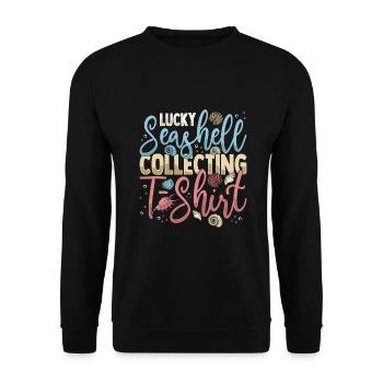 Collecting shells - Unisex Sweatshirt - black - Front - Alina (178cm) & Michal (187cm)