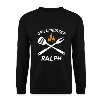 Grillmeister Ralph - Unisex Pullover - Schwarz - Vorne - Alina (178cm) & Michal (187cm)