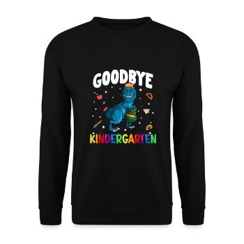 Goodbye Kindergarten - Unisex Pullover - Schwarz - Vorne - Alina (178cm) & Michal (187cm)