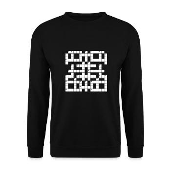 Résoudre des mots croisés - Sweat-shirt Unisexe - noir - Devant - Alina (178cm) & Michal (187cm)