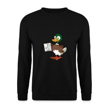 Résoudre des mots croisés - Sweat-shirt Unisexe - noir - Devant - Alina (178cm) & Michal (187cm)