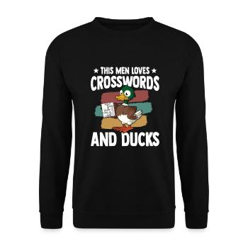 Résolvez des mots croisés - Sweat-shirt Unisexe - noir - Devant - Alina (178cm) & Michal (187cm)