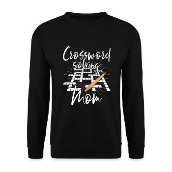 Résoudre des mots croisés - Sweat-shirt Unisexe - noir - Devant - Alina (178cm) & Michal (187cm)
