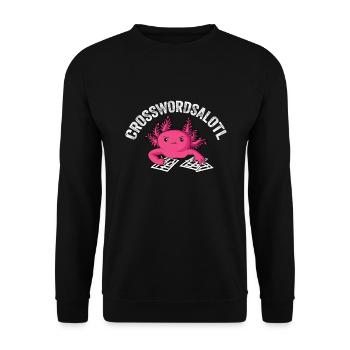 Résoudre des mots croisés - Sweat-shirt Unisexe - noir - Devant - Alina (178cm) & Michal (187cm)