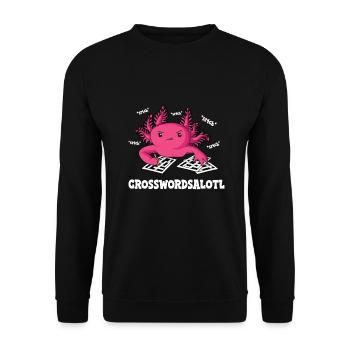 Résoudre des mots croisés - Sweat-shirt Unisexe - noir - Devant - Alina (178cm) & Michal (187cm)