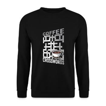 Résoudre des mots croisés - Sweat-shirt Unisexe - noir - Devant - Alina (178cm) & Michal (187cm)
