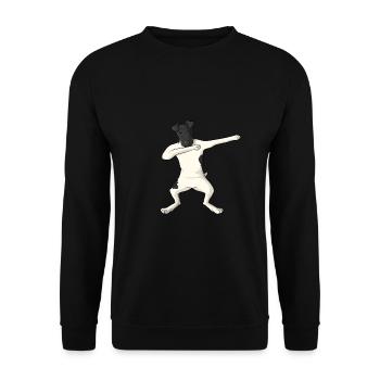 Smoothhair Fox Terrier Dog - Unisex Sweatshirt - black - Front - Alina (178cm) & Michal (187cm)