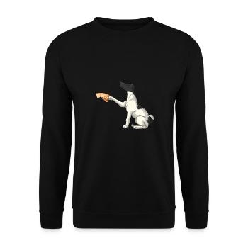 Smoothhair Fox Terrier Dog - Unisex Sweatshirt - black - Front - Alina (178cm) & Michal (187cm)
