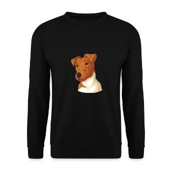 Smoothhair Fox Terrier Dog - Unisex Sweatshirt - black - Front - Alina (178cm) & Michal (187cm)