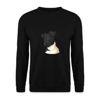 Smoothhair Fox Terrier Dog - Unisex Sweatshirt - black - Front - Alina (178cm) & Michal (187cm)