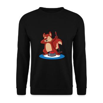 Locken - Unisex Pullover - Schwarz - Vorne - Alina (178cm) & Michal (187cm)