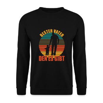 Bester Vater den es gibt - Unisex Pullover - Schwarz - Vorne - Alina (178cm) & Michal (187cm)