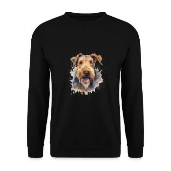 Airedale Terrier - Sweat-shirt Unisexe - noir - Devant - Alina (178cm) & Michal (187cm)