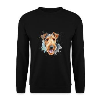 Airedale Terrier - Sweat-shirt Unisexe - noir - Devant - Alina (178cm) & Michal (187cm)