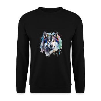 Malamute d’Alaska - Sweat-shirt Unisexe - noir - Devant - Alina (178cm) & Michal (187cm)