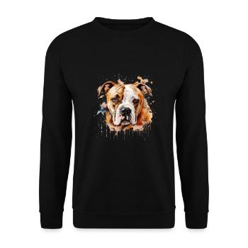 American Bulldog - Unisex Pullover - Schwarz - Vorne - Alina (178cm) & Michal (187cm)