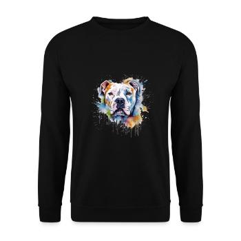 American Bulldog - Unisex Pullover - Schwarz - Vorne - Alina (178cm) & Michal (187cm)