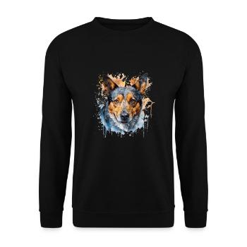 Bouvier australien - Sweat-shirt Unisexe - noir - Devant - Alina (178cm) & Michal (187cm)
