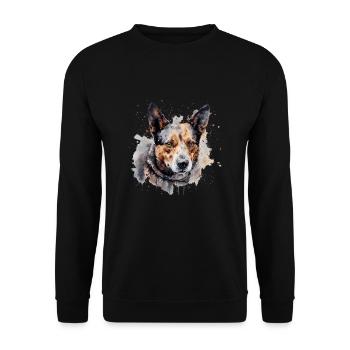 Bouvier australien - Sweat-shirt Unisexe - noir - Devant - Alina (178cm) & Michal (187cm)