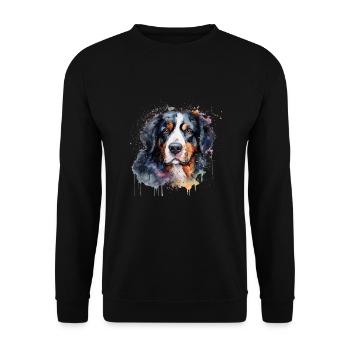Bernese Mountain Dog - Unisex Pullover - Schwarz - Vorne - Alina (178cm) & Michal (187cm)